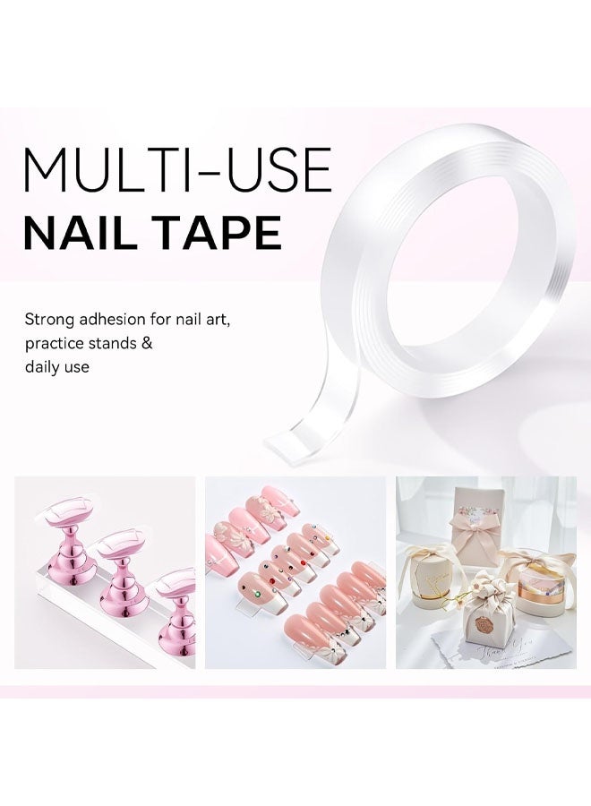 4 مجموعات من حوامل الأظافر لعرض وتدريب فن الأظافر الاصطناعية، حامل أطراف أظافر صناعية لطلاء الأظافر، حامل مغناطيسي لتدريب الأظافر الاصطناعية للاستخدام المنزلي أو في صالونات التجميل، لون وردي - Image 2